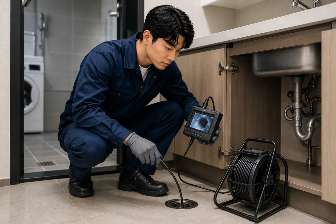 경기 북부 변기막힘 변기내시경 검사